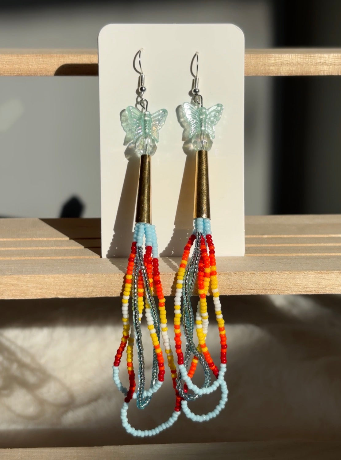 Ice Blue Fire Dangles