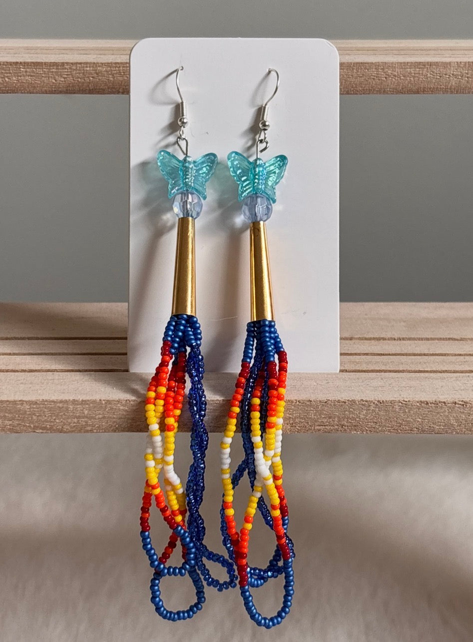 Royal Blue Fire Dangles
