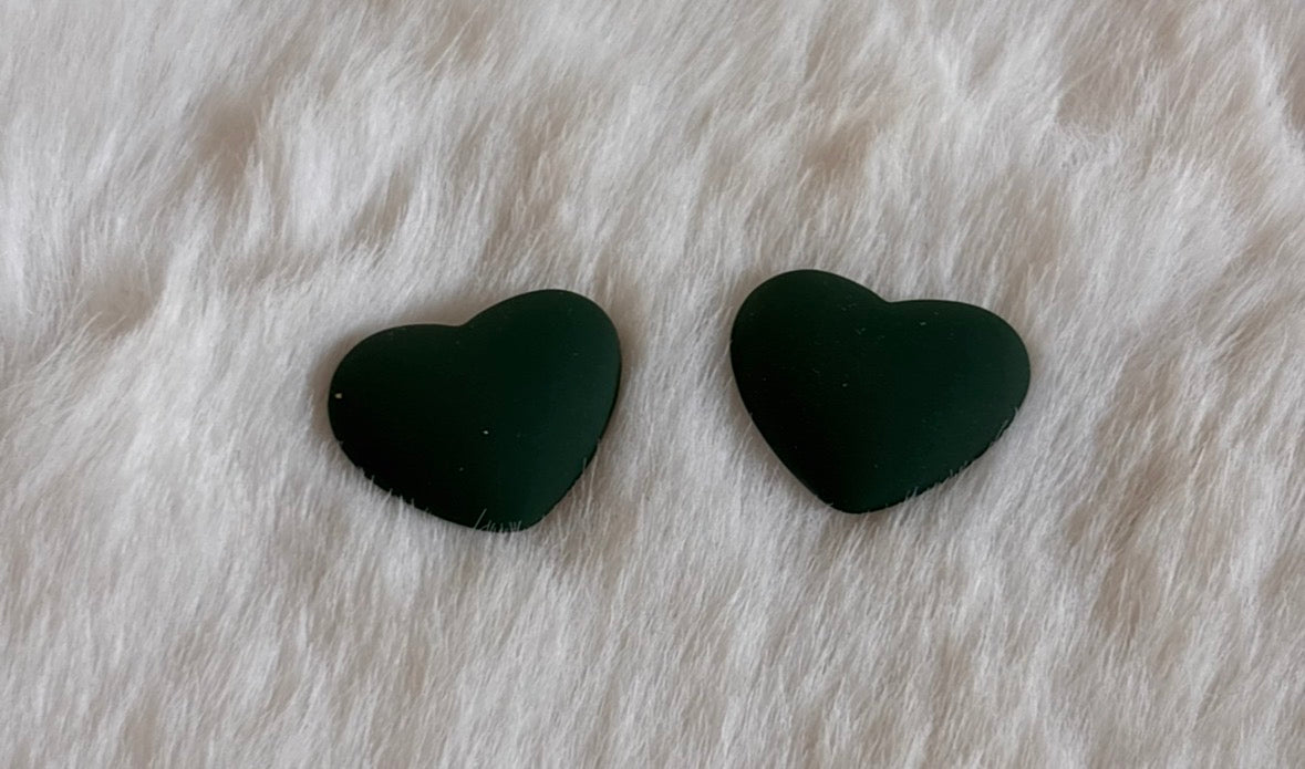 Mini heart Emerald Green cabs