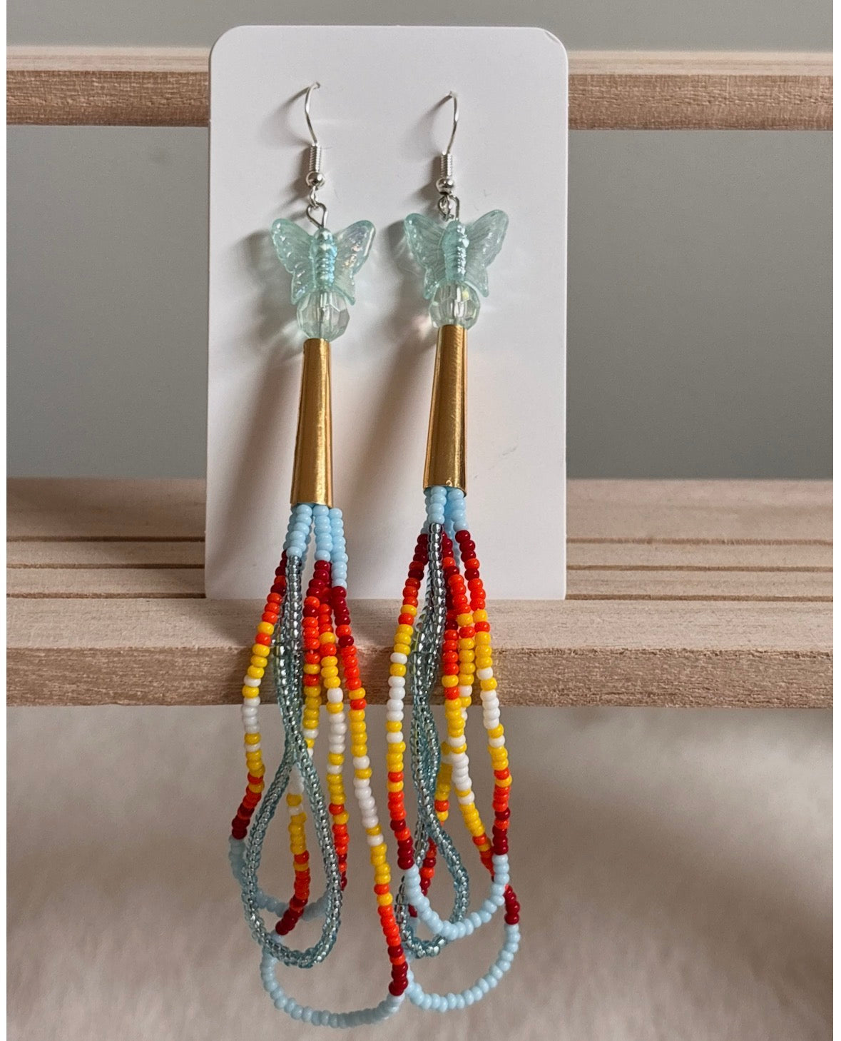 Ice Blue Fire Dangles