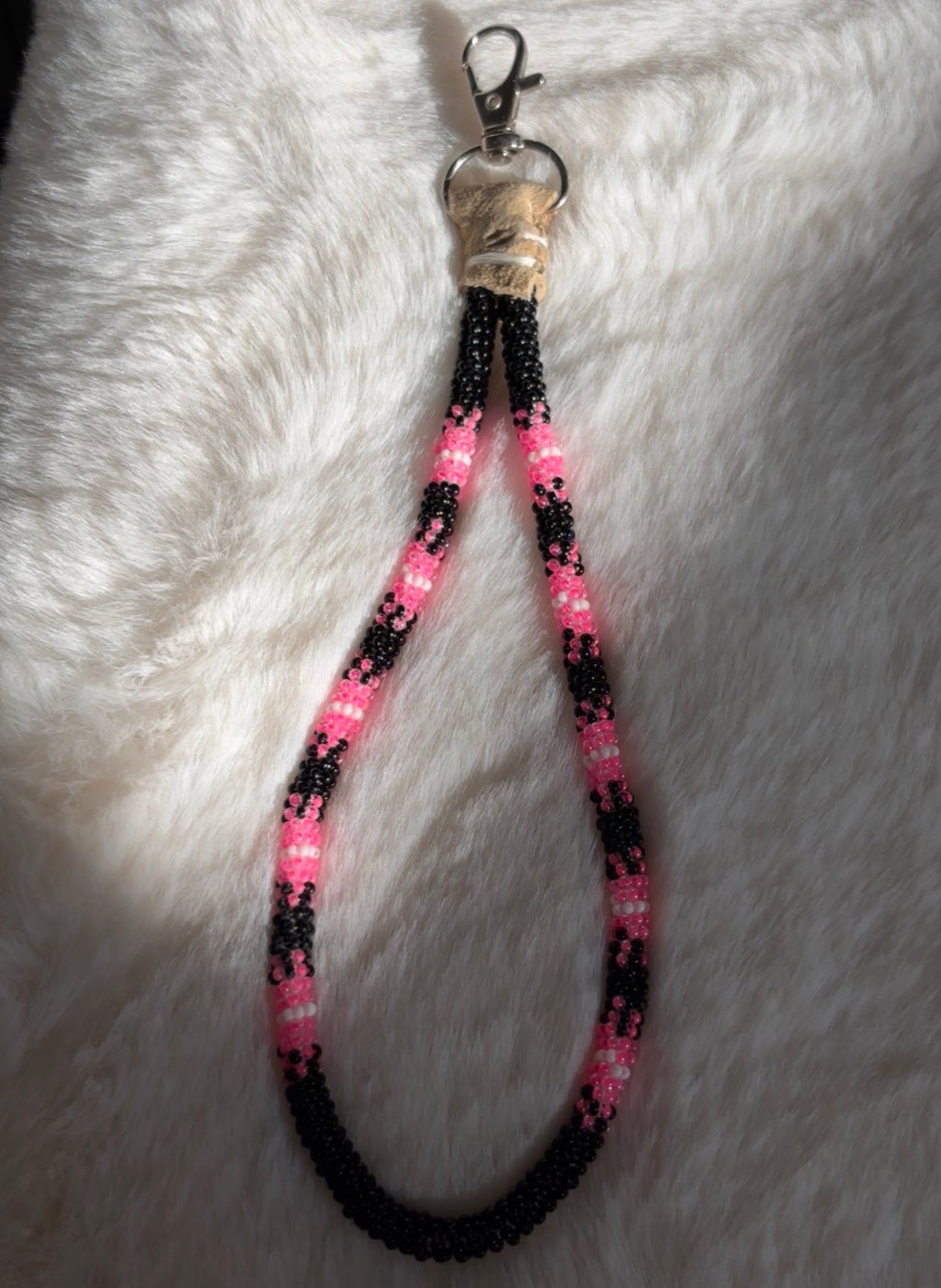 Black and Hot Pink Wristlet